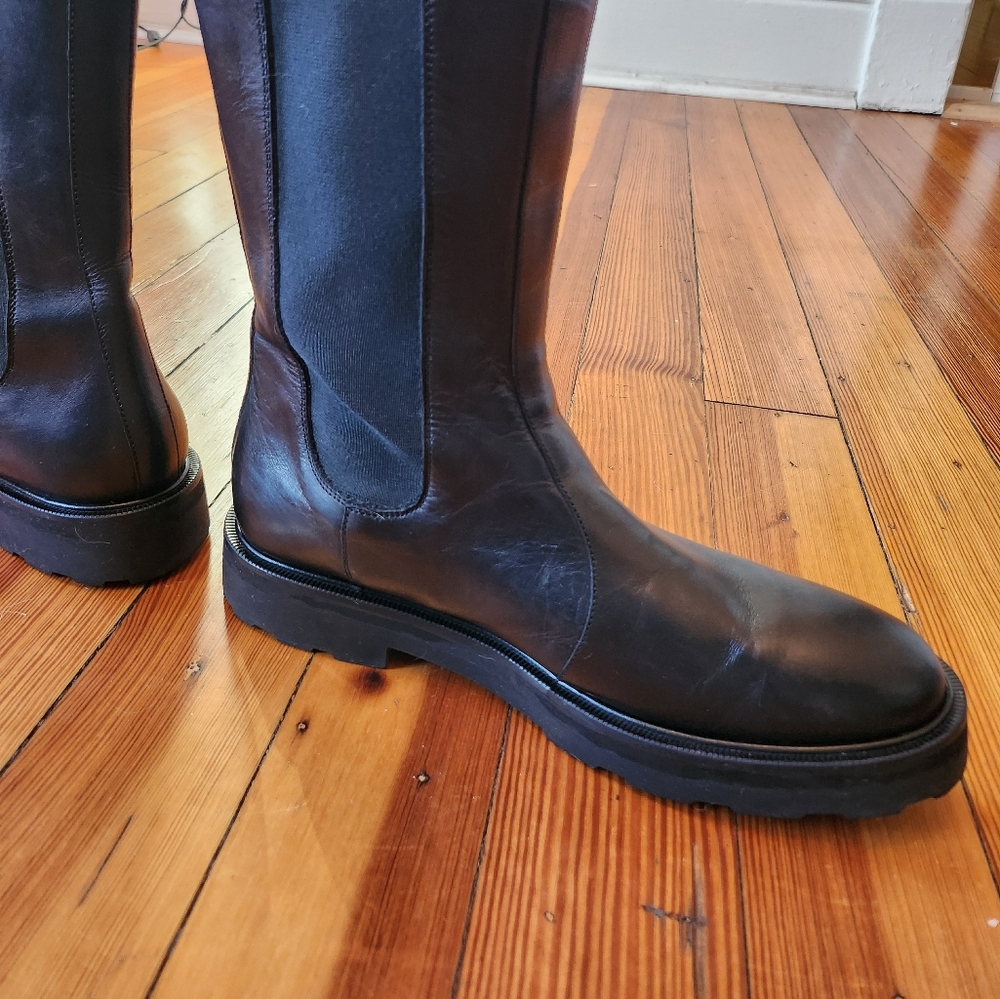 LITA BY CIARA Thrive Tall Chelsea Boot. LEATHER BLACK 41